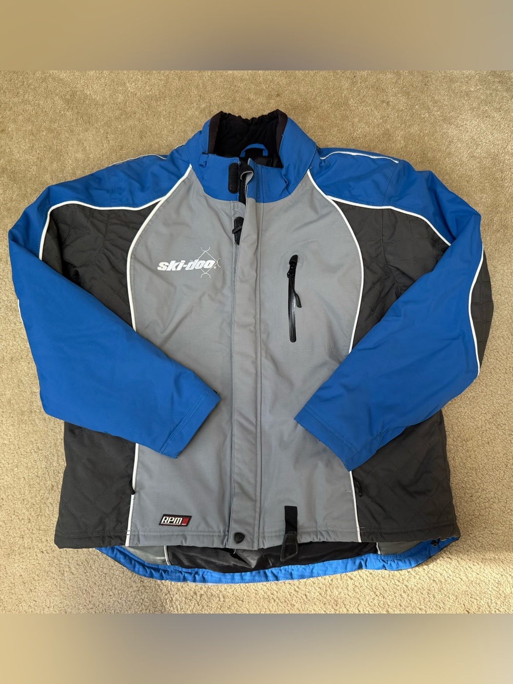 Ski-Doo Women's Sz XL Blue & Gray BRP Insulated Snow Jacket